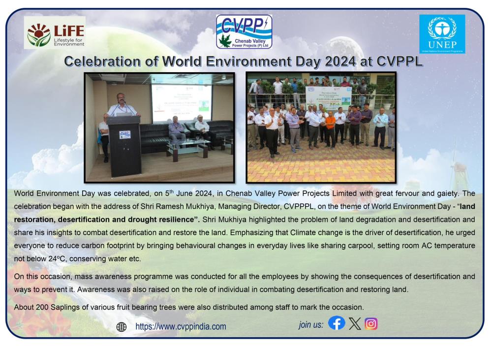 Celebration of World Environment Day 2024 at CVPPL