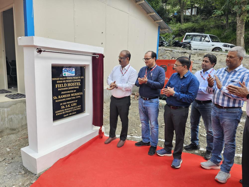 Inaugration of Field Hostel of Kwar HEP at Padyarna (Kishtwar) by Sh. Ramesh Mukhiya, MD CVPPL