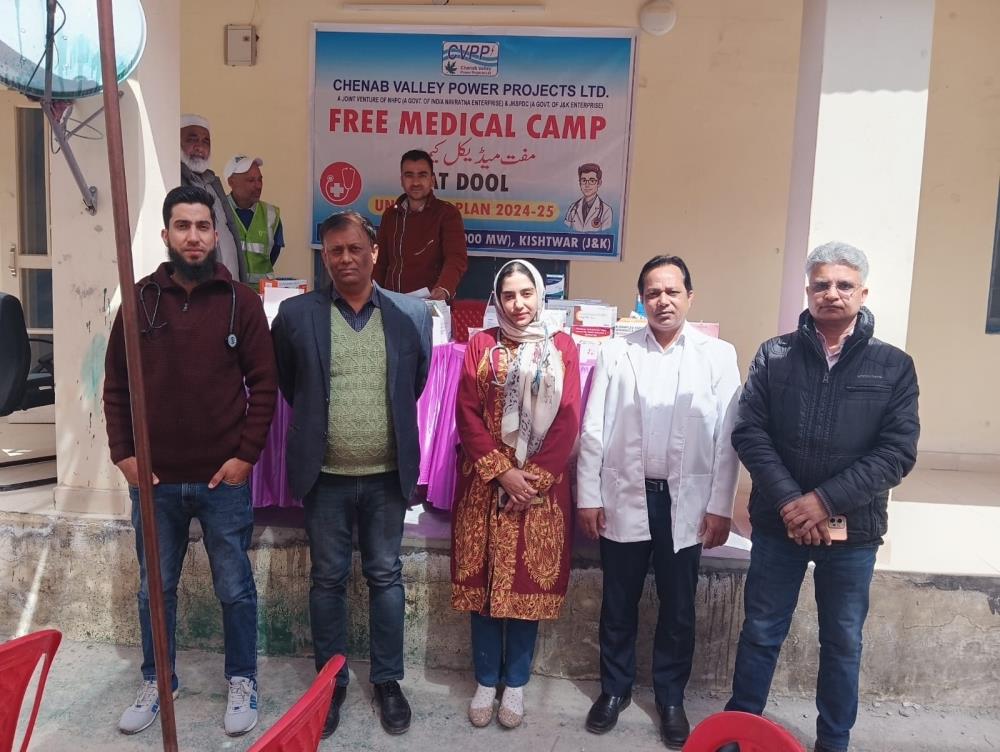 Free Medical Camp organised at Village Dool by Pakal Dul HEP  under CSR Plan 2024-25