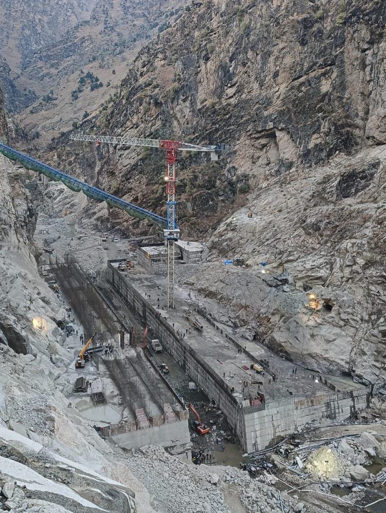 Dam blocks view from Power Intake area