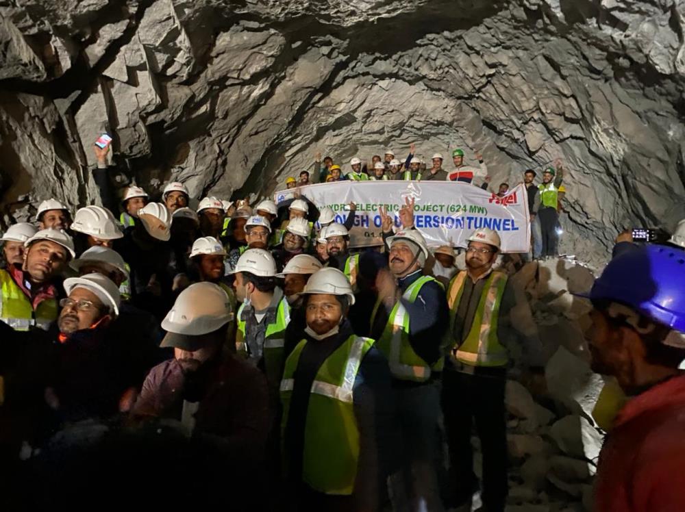 Diversion Tunnel of 624 MW Kiru HE Project day lighted
