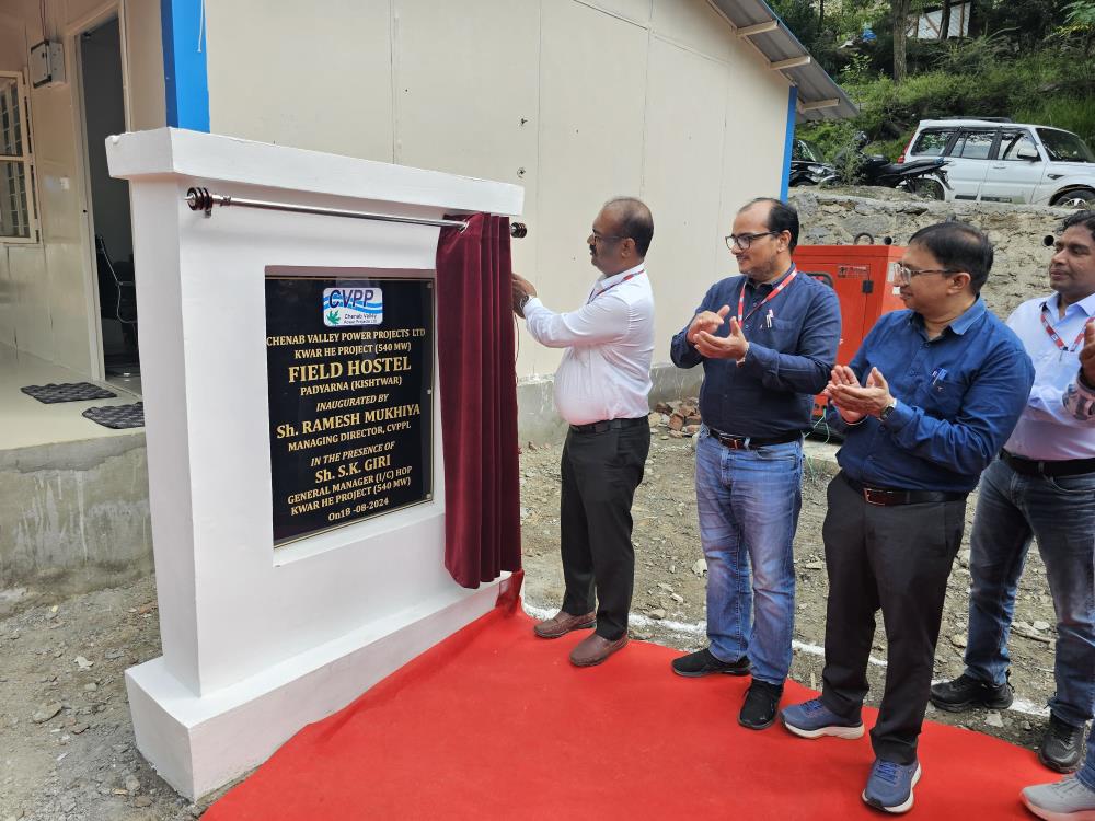 Inaugration of Field Hostel of Kwar HEP at Padyarna (Kishtwar) by Sh. Ramesh Mukhiya, MD CVPPL