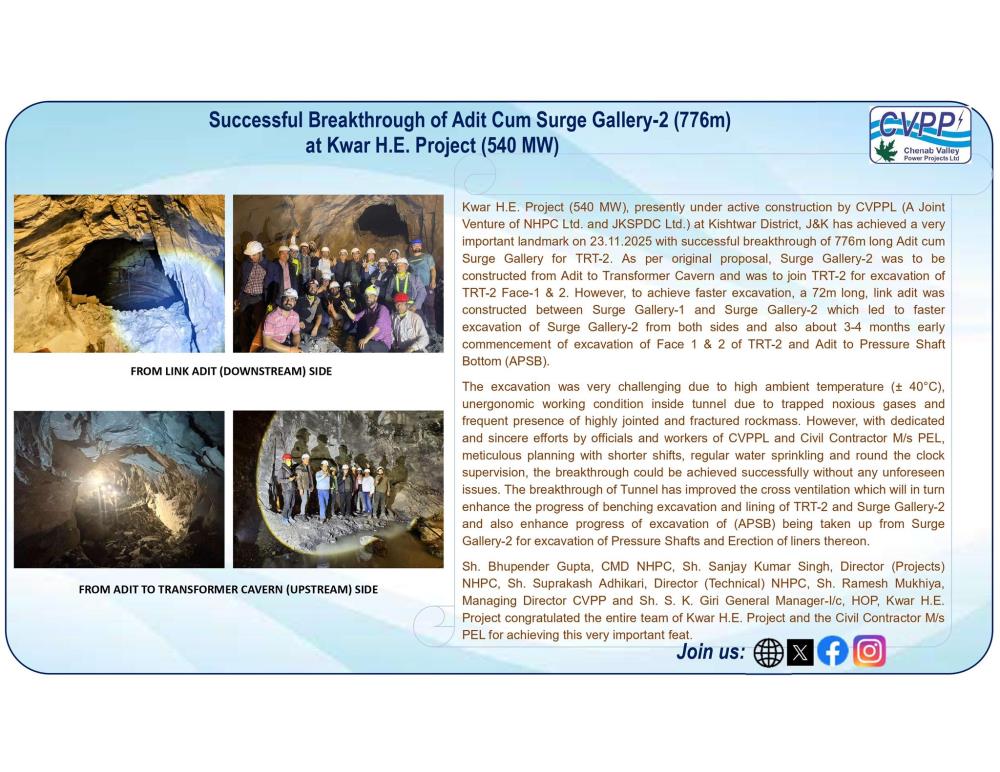 क्वार जल विद्युत परियोजना (540 मेगावाट), सीवीपीपी...